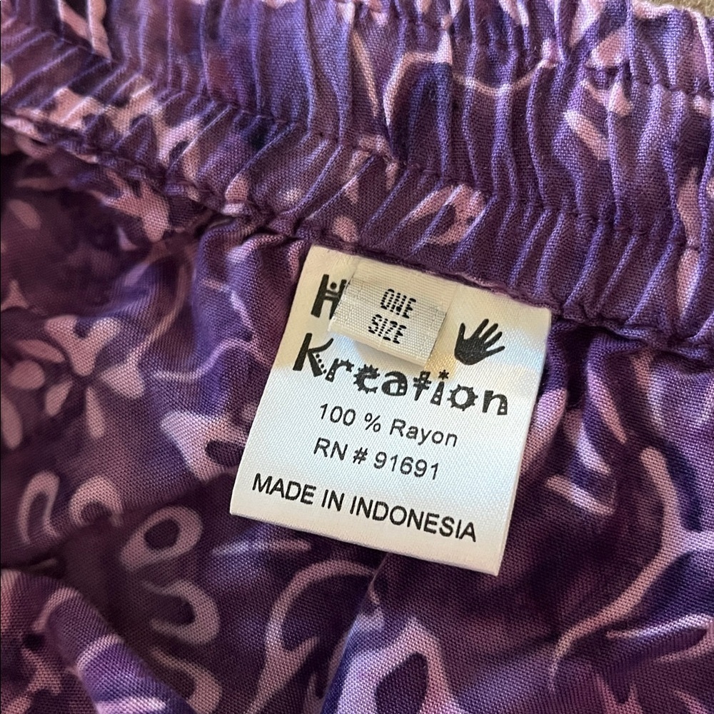 Hand Kreation 5 Tier Gypsy Maxi Skirt Purple and Pink - OS - Picture 4 of 8